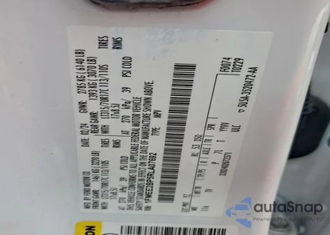 2024 Ford Bronco Wildtrak z USA, uszkodzony, nr VIN 1FMEE2BP5RLA07692